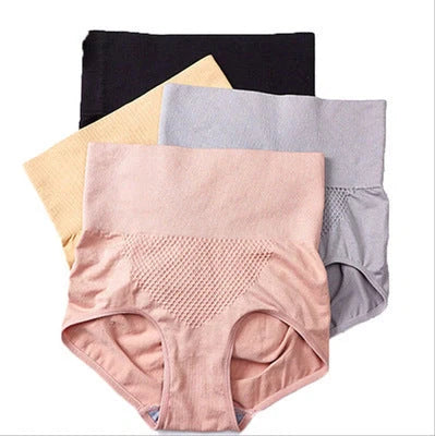 Seamless high-waist slimming briefs in various colours, offering a flattering and comfortable fit for the British consumer.