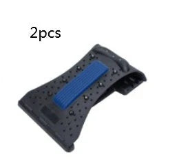 An arc-shaped acupuncture and magnetic therapy cervical spine stretcher with various colour options