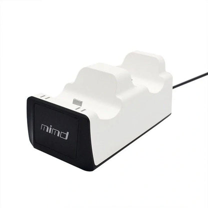 PS5 Wireless Controller Dual Charge Dock in black and white