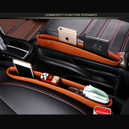 Premium Faux Leather Car Seat Organiser Caddy in various colours, providing convenient storage for phones, keys, and other small items