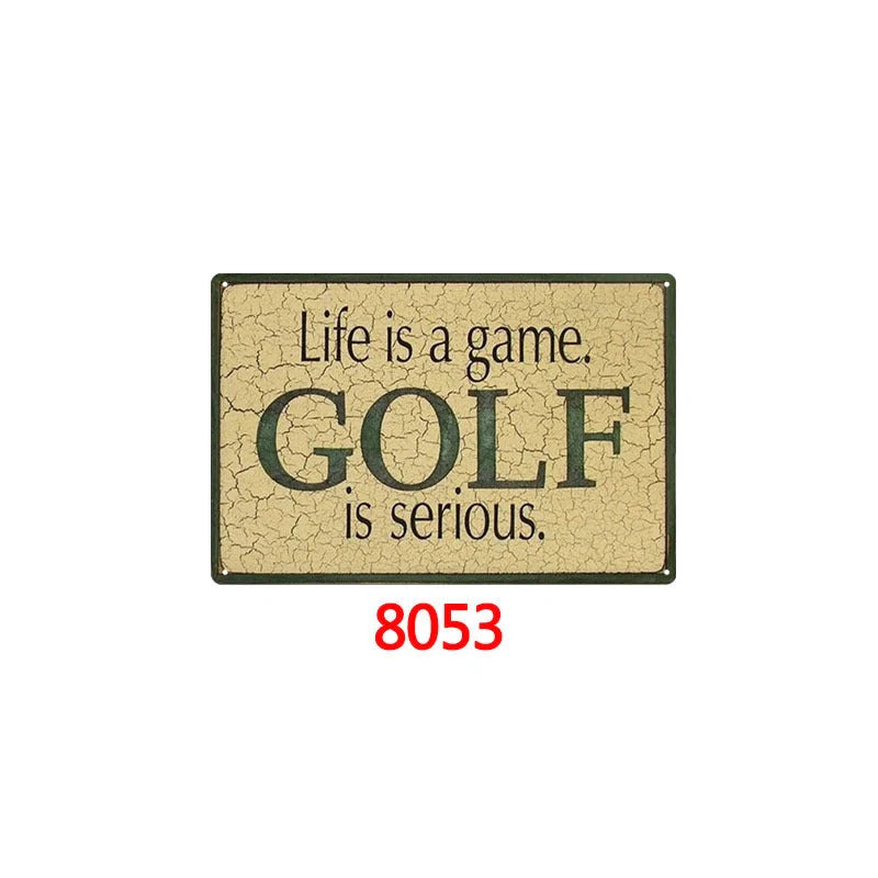 Retro American style tin painting wall decoration 30x20cm