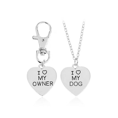 Silver and gold alloy dog bone necklace for pet lovers
