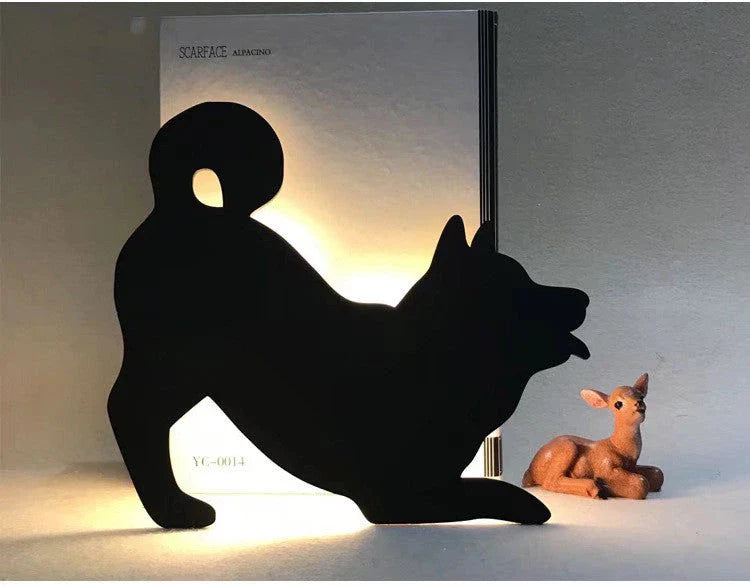 A stylish cat-shaped smart sensor night light that automatically illuminates a room when motion is detected, creating a warm and cozy atmosphere.