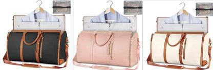 Versatile travel duffel bag for women with waterproof and foldable design, available in various color options