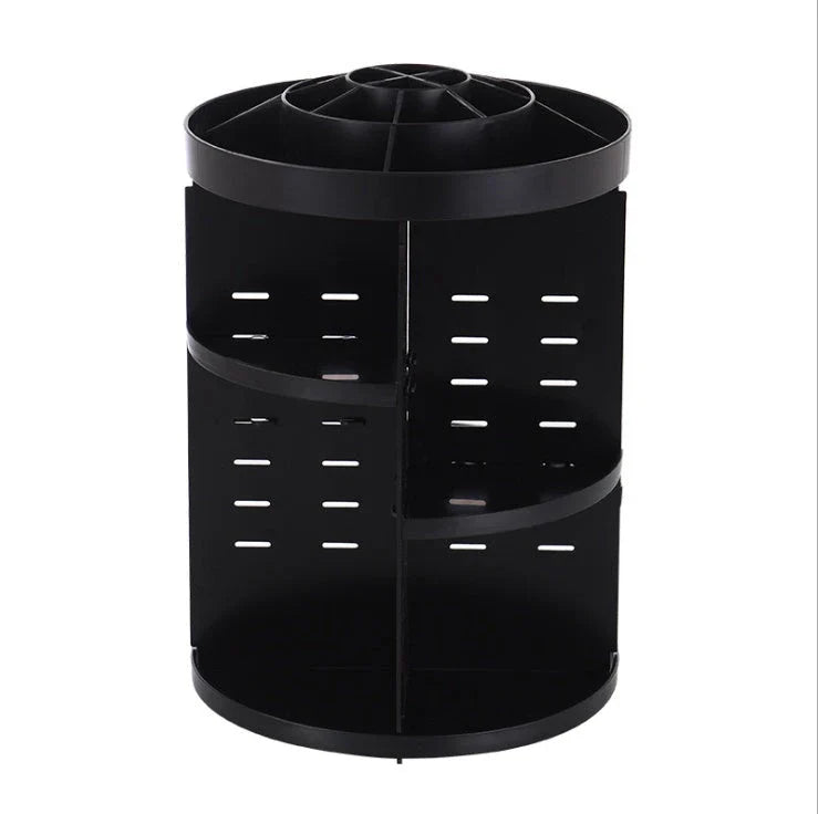 Diamond Wave Makeup Organiser with 360-degree rotating compartment and premium finishes