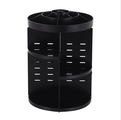 Diamond Wave Makeup Organiser with 360-degree rotating compartment and premium finishes