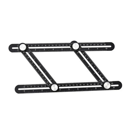 Aluminium Angleizer Ruler with inch and centimetre markings, ideal for accurate measurements and complex shape creation in DIY and construction projects