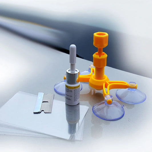 Premium Glass and Windscreen Repair Tool Set for Sealing Cracks and Preventing Further Damage on Car Windscreens