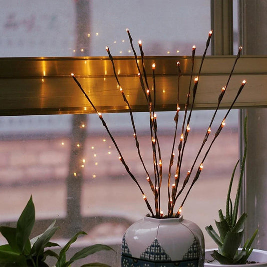 Premium LED Twig Lights with warm, energy-efficient glow for cozy home decor