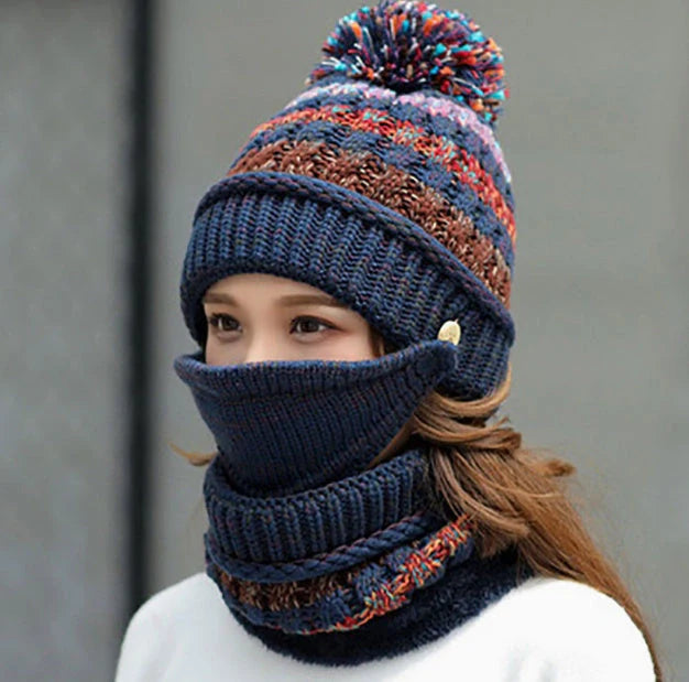 Korean winter knitted wool hat in various colours