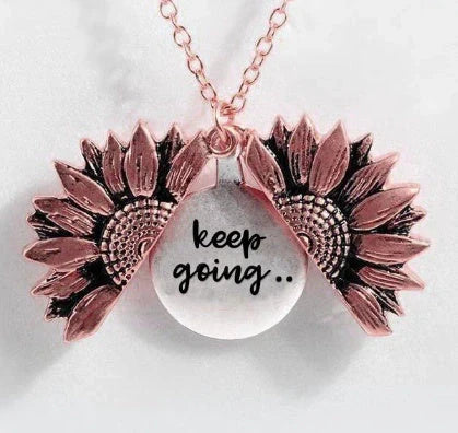 Elegant Sunflower Double-layer Lettering Necklace in various colours