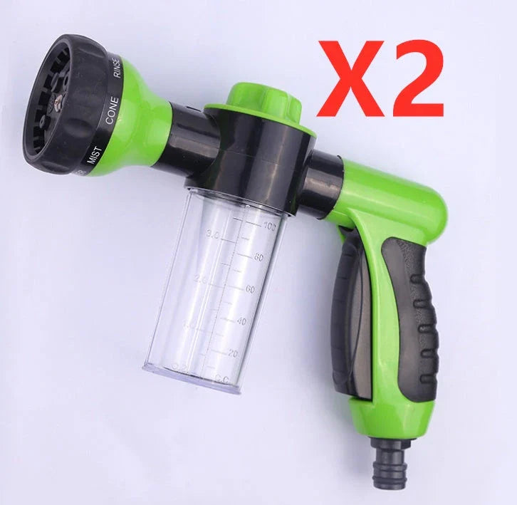 A premium high-pressure automotive foam sprayer with adjustable 8-in-1 spray settings for efficient car washing, garden maintenance, and household cleaning