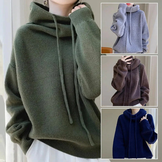 Women's thickened knit sweater in various colours for autumn and winter warmth