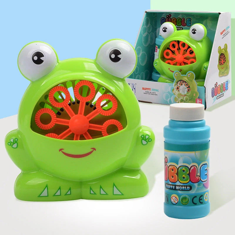 Creative Frog Automatic Bubble Machine Gun with lights and music, safe for children