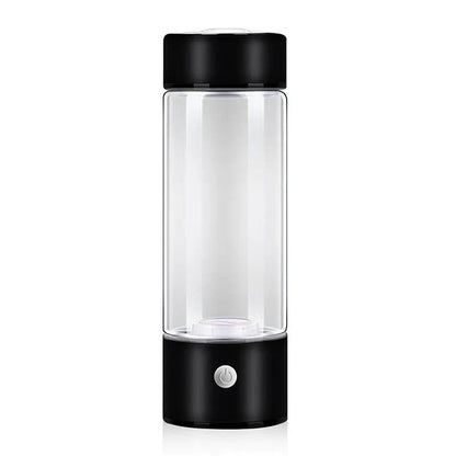 Premium Hydrogen Water Bottle with Rechargeable Generator, Borosilicate Glass, Antioxidant-Infused Water, Portable Hydration Solution