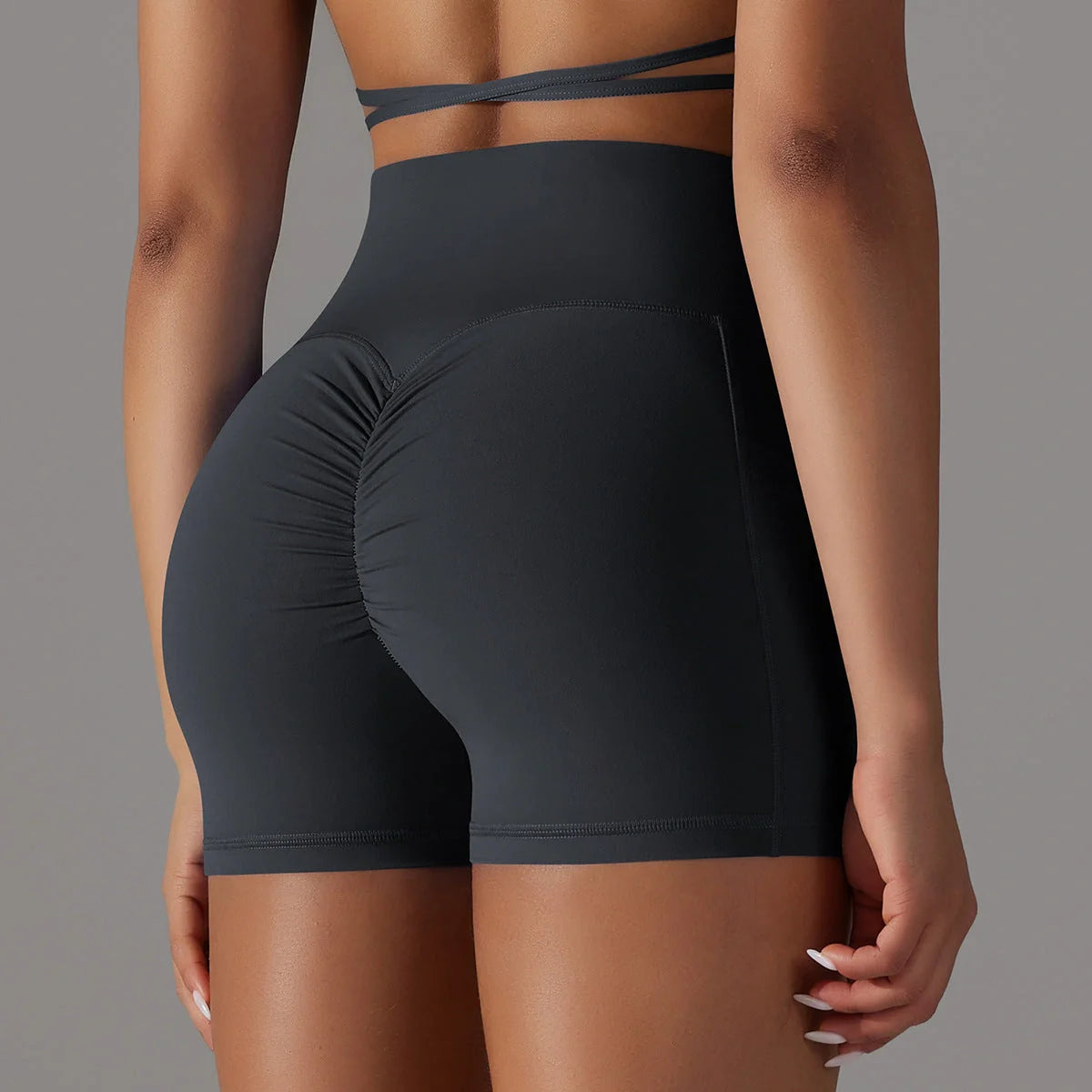 Women's yoga shorts with phone pocket in various colours