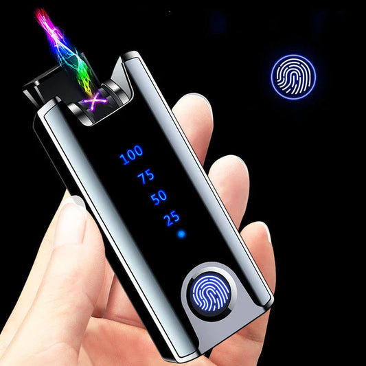 Fingerprint-Activated Lighter in Various Color Options with Stylish Ice Plating Finish