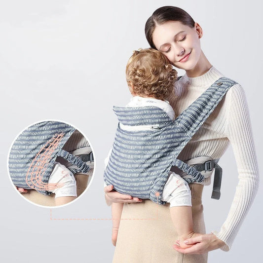 Baby backpack carrier with hipseat in various colours for secure infant transport
