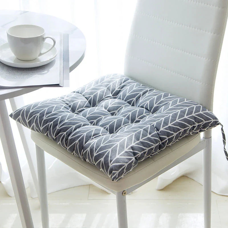 Premium linen and cotton chair cushion in various patterns and designs, offering luxurious comfort and support for your seating needs.
