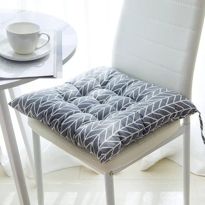 Premium linen and cotton chair cushion in various patterns and designs, offering luxurious comfort and support for your seating needs.