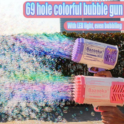 Extraordinary Bubble Blaster with 69 bubble-producing holes, creating a cloud of colourful bubbles for endless fun and entertainment