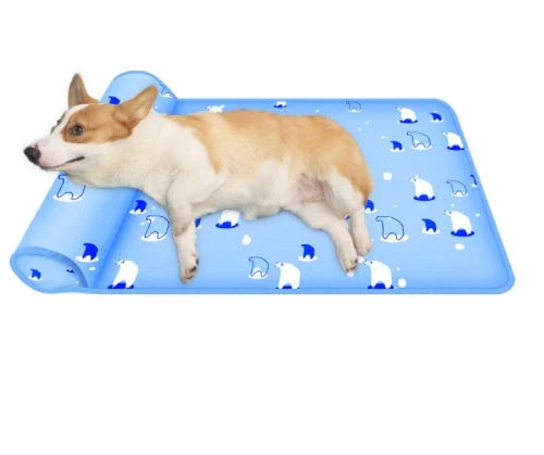 Summer cooling dog mat with pillow in various colors and sizes for pet comfort