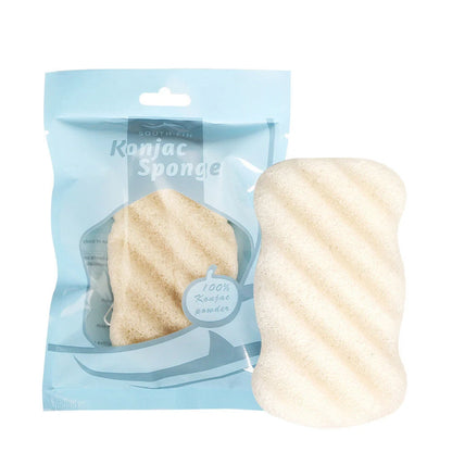 Natural konjac shower gel sponge for sensitive skin care, 100% natural fibre