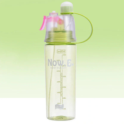 Refreshing mist spray cup with adjustable water spray, transparent scale, and compact design for outdoor activities