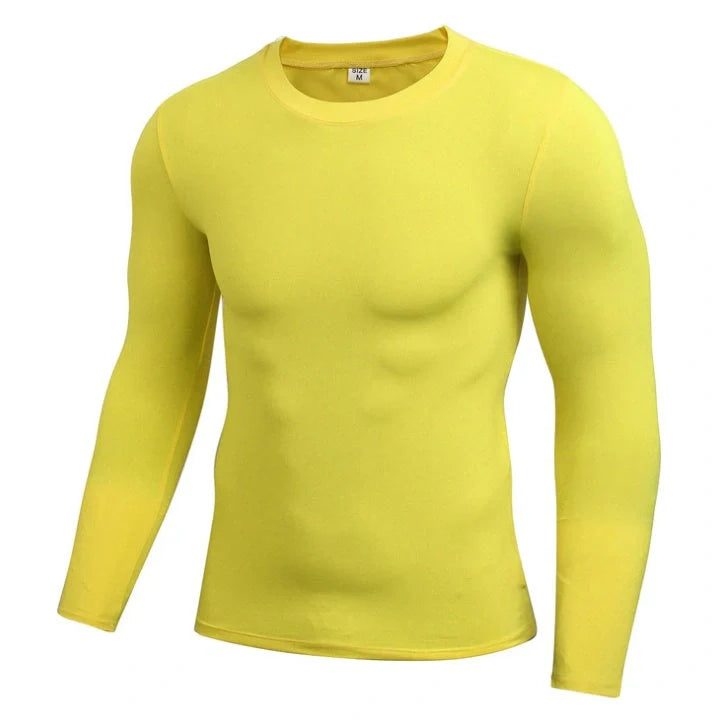 Men's Dry-Fit Long Sleeve Compression Top in various colours and sizes