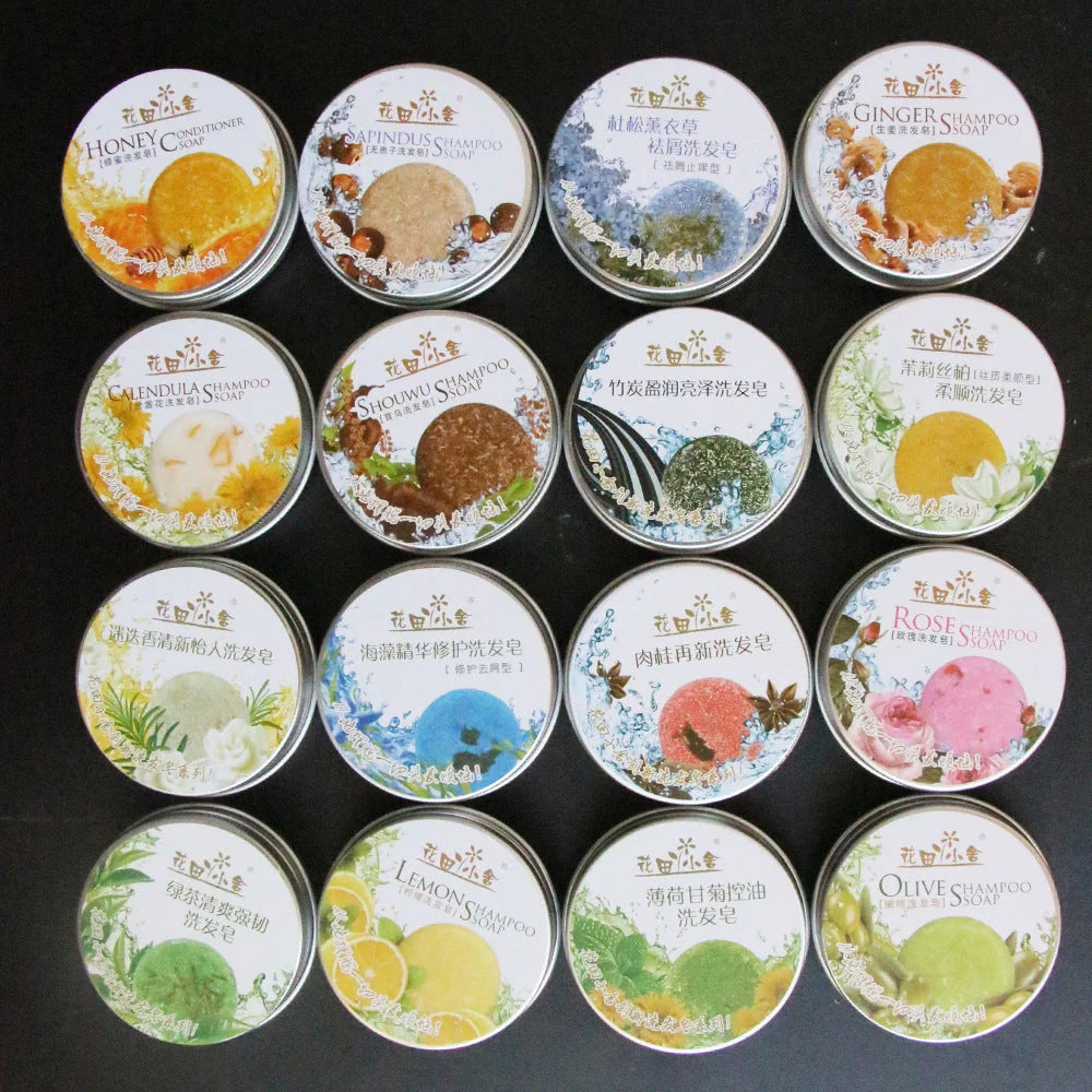 Natural Plant Shampoo Bar with essential oils for healthy hair care