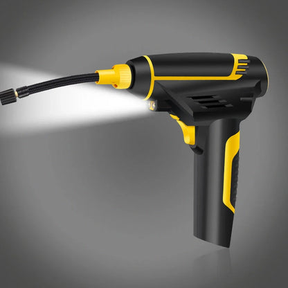 Powerful digital air compressor with automatic shut-off and versatile pressure unit options for effortless tyre inflation in the UK
