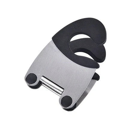 Premium stainless steel utensil holder with silicone lining and tilted design to prevent spills and keep cooking tools accessible