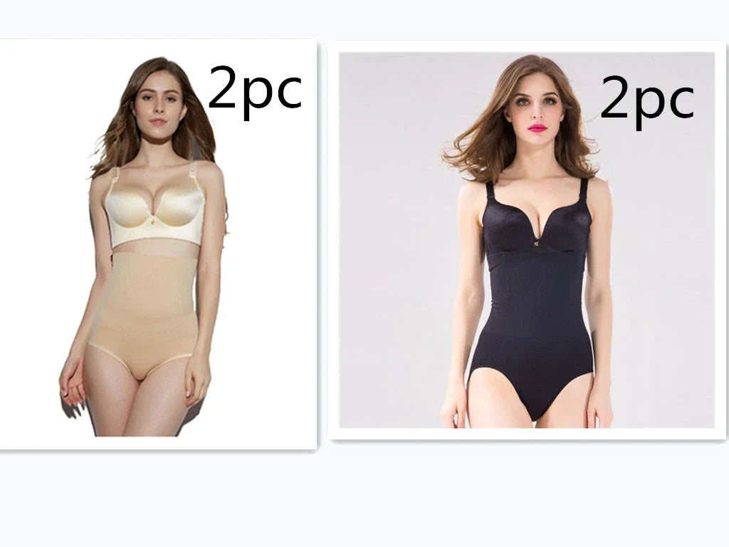 Slimming body shaping pants in various colors and sizes, designed to smooth and sculpt the waistline, hips, and thighs for a flattering silhouette.