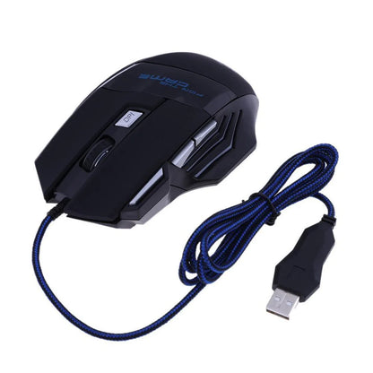 Wired Gaming Mouse with 7-Colour LED Backlight and 5500DPI precision