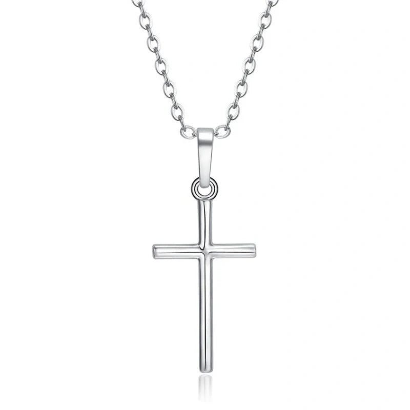 Elegant Women's Cross Pendant Necklace in gold and silver, perfect for any occasion