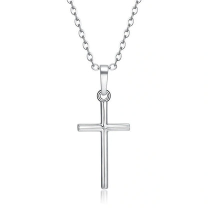 Elegant Women's Cross Pendant Necklace in gold and silver, perfect for any occasion