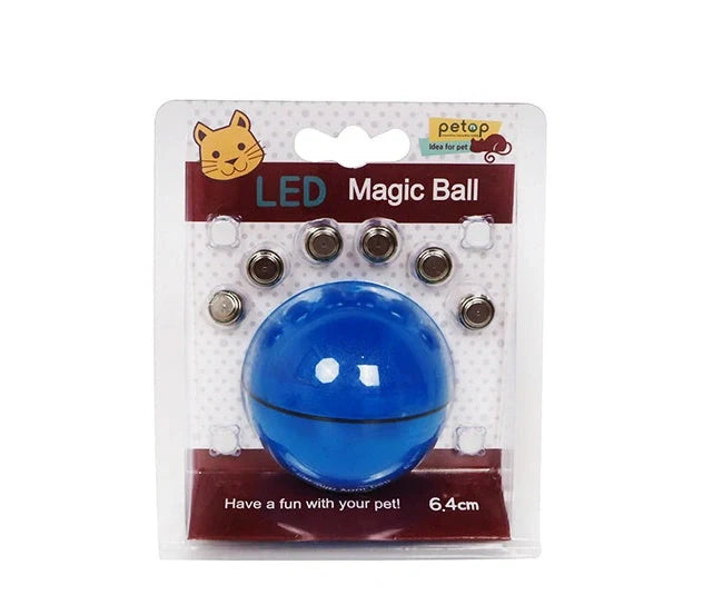 Interactive LED laser cat toy ball with catnip, perfect for keeping your feline friend entertained