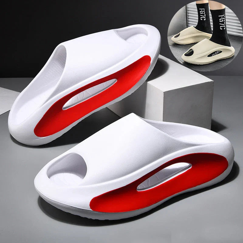 Stylish unisex beach slippers with a unique hollow, ventilated design for maximum breathability and comfort