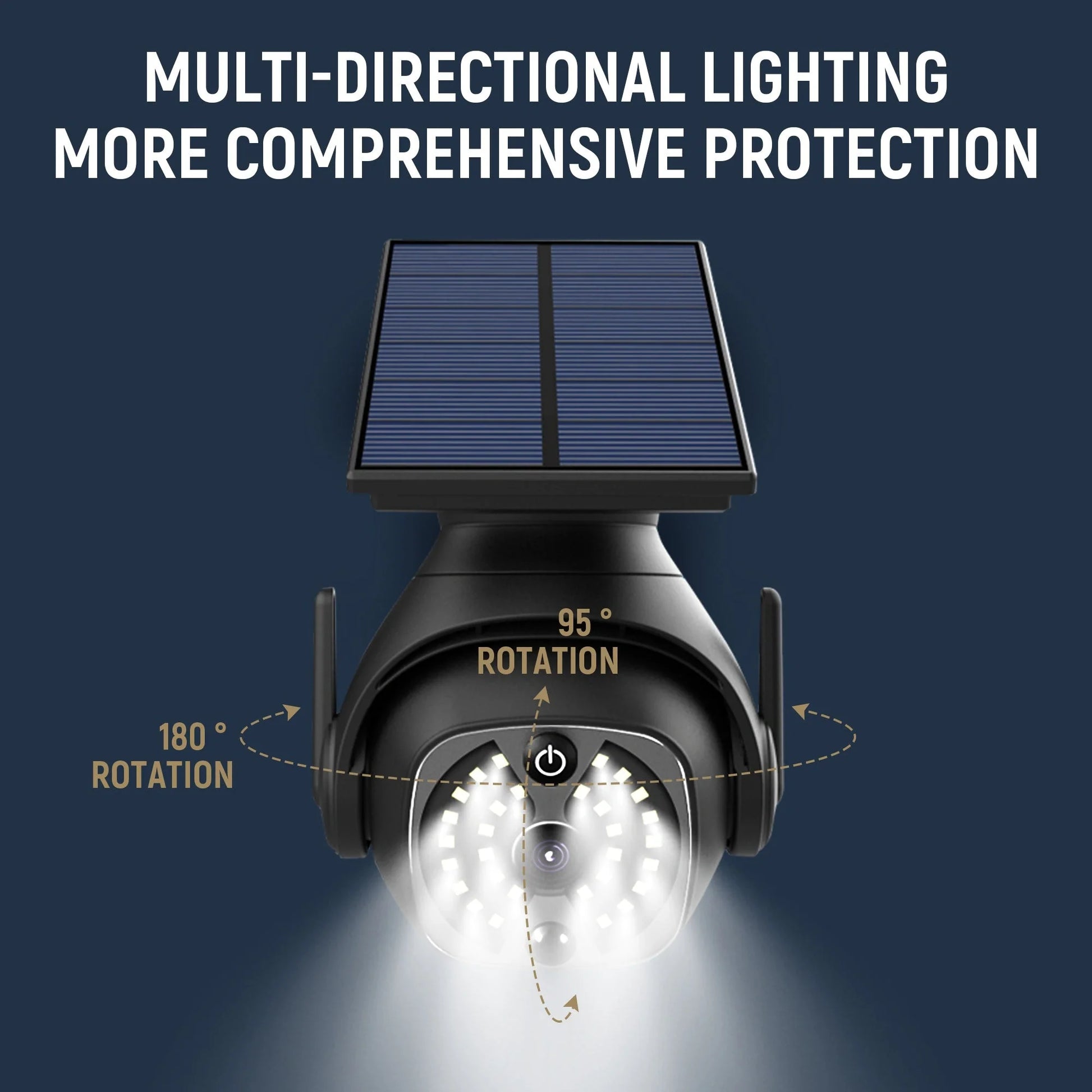 Solar-powered outdoor courtyard lights with human sensing technology