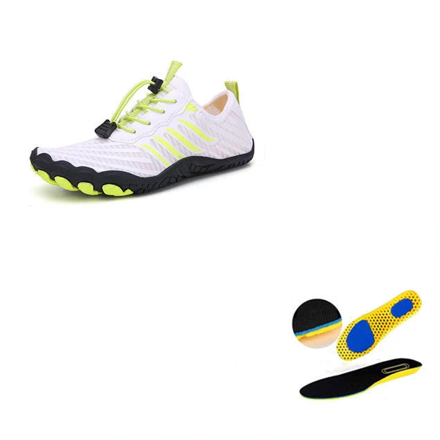 Leisure swimming wading shoes in grey, black, white, and moonlight colours