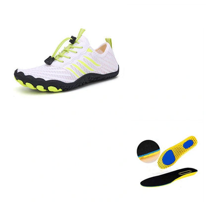 Leisure swimming wading shoes in grey, black, white, and moonlight colours