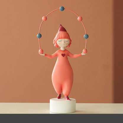 Charming resin elf figurine ornaments with vibrant colors and intricate details, perfect for adding a touch of whimsical magic to your home decor