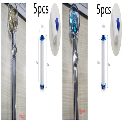 Turbo Propeller Shower Head in various colours with 360-degree fan extension