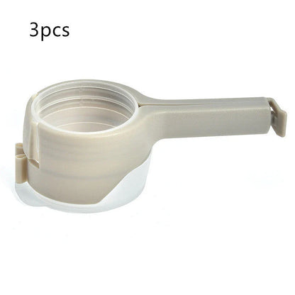 Premium food preservation clip with airtight seal and wide pouring spout to keep snacks fresh