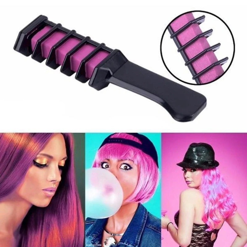 Temporary mini disposable hair colour crayons with brush for vibrant, temporary hair styling