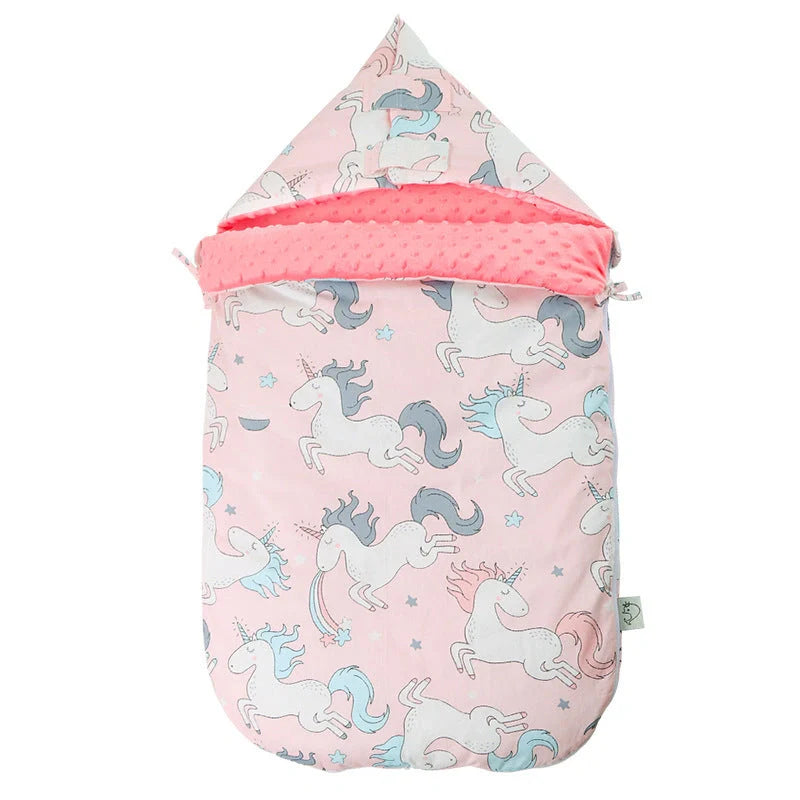 Newborn baby blanket with warm fleece and stroller cover, 80x46cm