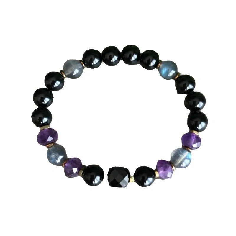 Premium 8mm Obsidian Beaded Bracelet - Versatile and Stylish Accessory