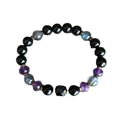 Premium 8mm Obsidian Beaded Bracelet - Versatile and Stylish Accessory