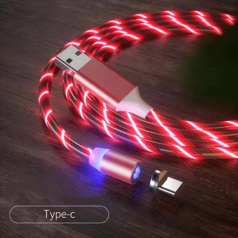 Durable magnetic charging cable with fast charging capability, compatible with multiple devices.
