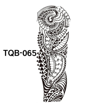 Waterproof Full Arm Tattoo Sticker in various colours for temporary body art